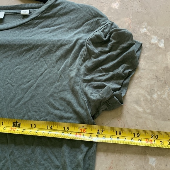 Vince olive gray green tee shirt top silky flowing fabric size XS‎ - Picture 7 of 7